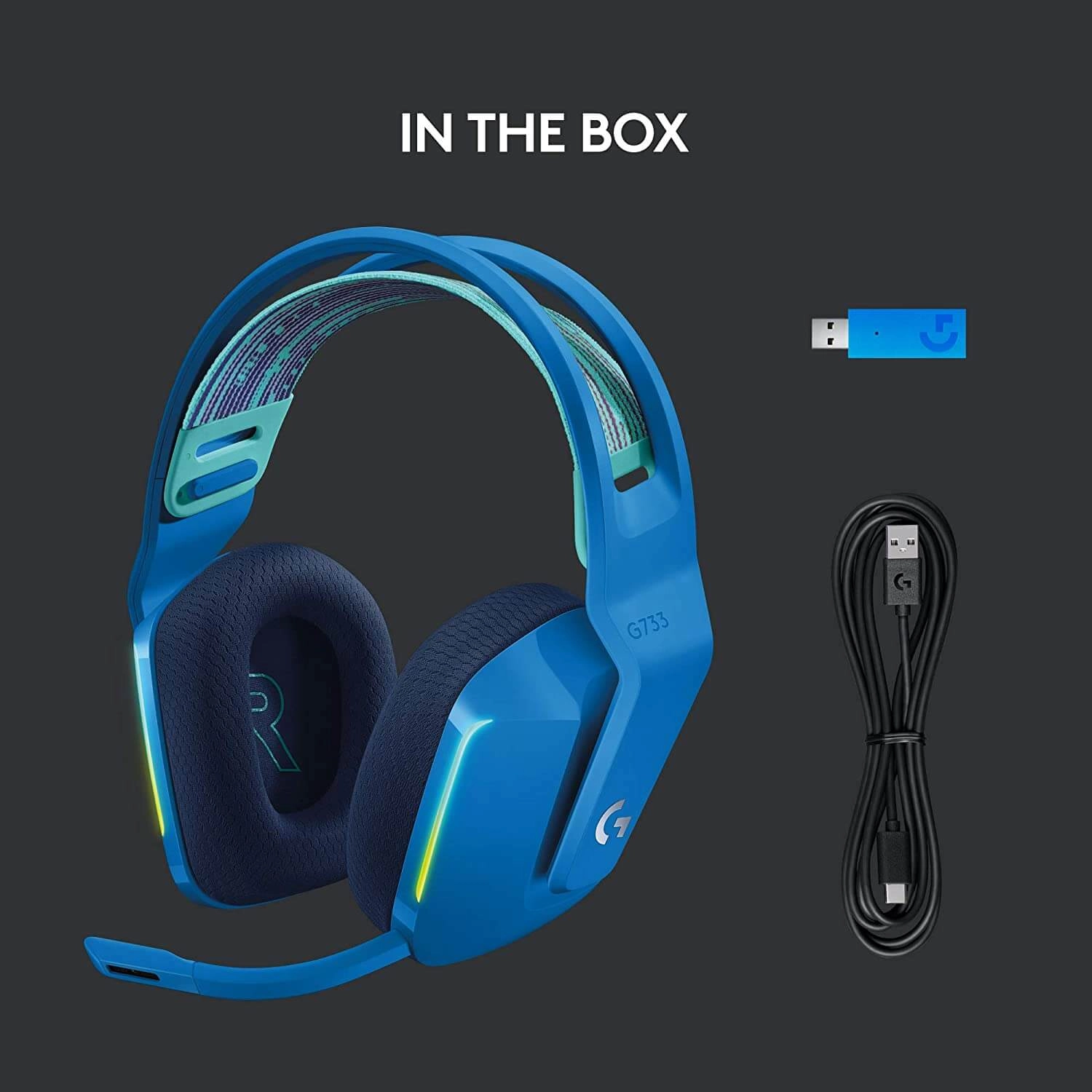 Logitech G733 LIGHTSPEED Wireless RGB Gaming Headset - Blue  for sale in Egypt from Games2Egypt