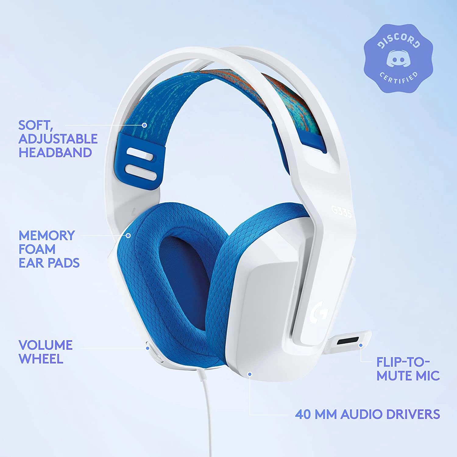 Logitech G335 Wired Gaming Headset - White  for sale in Egypt from Games2Egypt