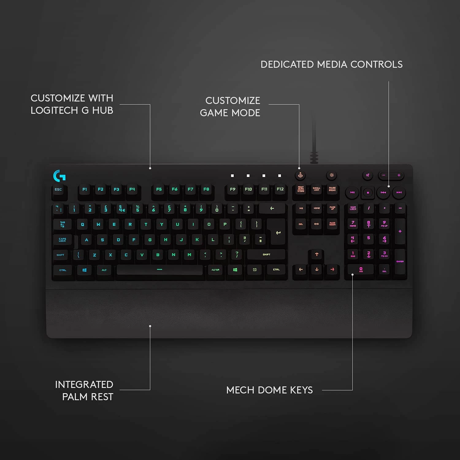 Logitech G213 Prodigy Wired Gaming Keyboard  for sale in Egypt from Games2Egypt