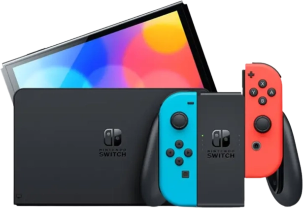 Nintendo Switch OLED Console Blue and Red - Used