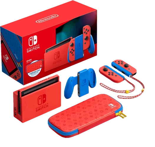 Nintendo Switch Console - Mario Red and Blue Edition V2 - Used