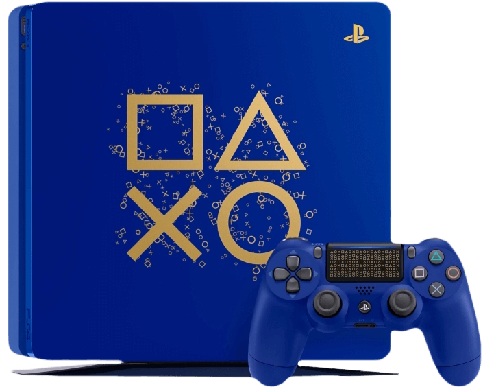 PlayStation 4 Console Slim 500GB - Limited Edition Blue - Used   for sale in Egypt from Games2Egypt