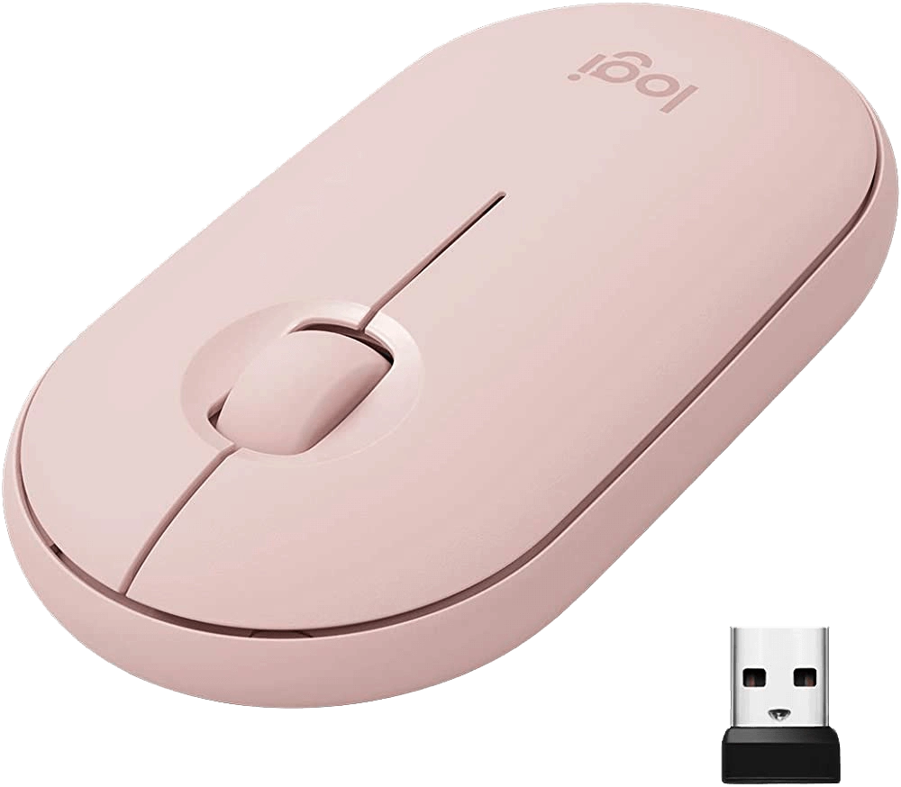 Logitech Pebble M350 Wireless and Bluetooth Gaming Mouse - Rose   for sale in Egypt from Games2Egypt