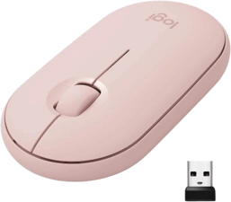 Logitech Pebble M350 Wireless and Bluetooth Gaming Mouse - Rose   for sale in Egypt from Games2Egypt