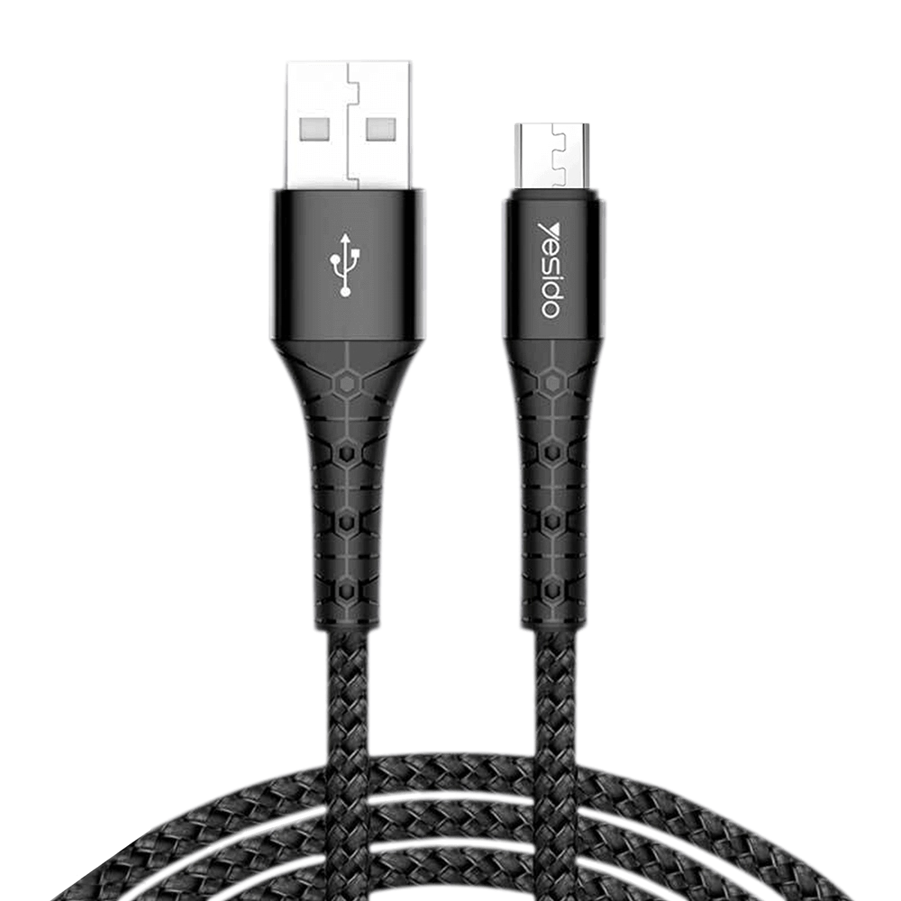 Yesido USB - Micro Data Cable - Black - 2m  for sale in Egypt from Games2Egypt