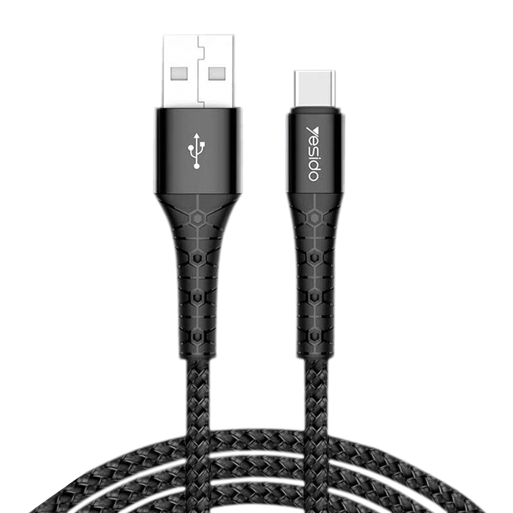 Yesido USB - Type C Data Cable - Black - 2m  for sale in Egypt from Games2Egypt