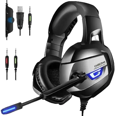 Onikuma Wired Gaming Headphone K5 - Silver  for sale in Egypt from Games2Egypt