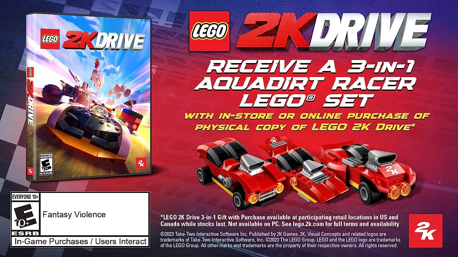 Lego 2K Drive Game + 3-in-1 Aquadirt Racer Toy - PS5  for sale in Egypt from Games2Egypt