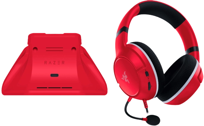 RAZER Duo Bundle for Xbox - Pulse Red (Kaira X + Charging Stand)