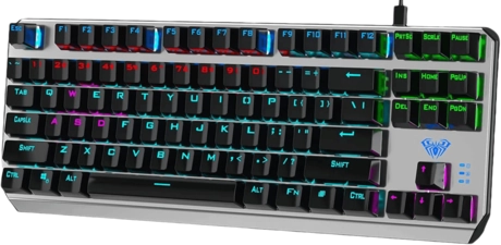 AULA F3087 Mechanical Gaming Keyboard with Blue Switches- Black and White -  for sale in Egypt from Games2Egypt