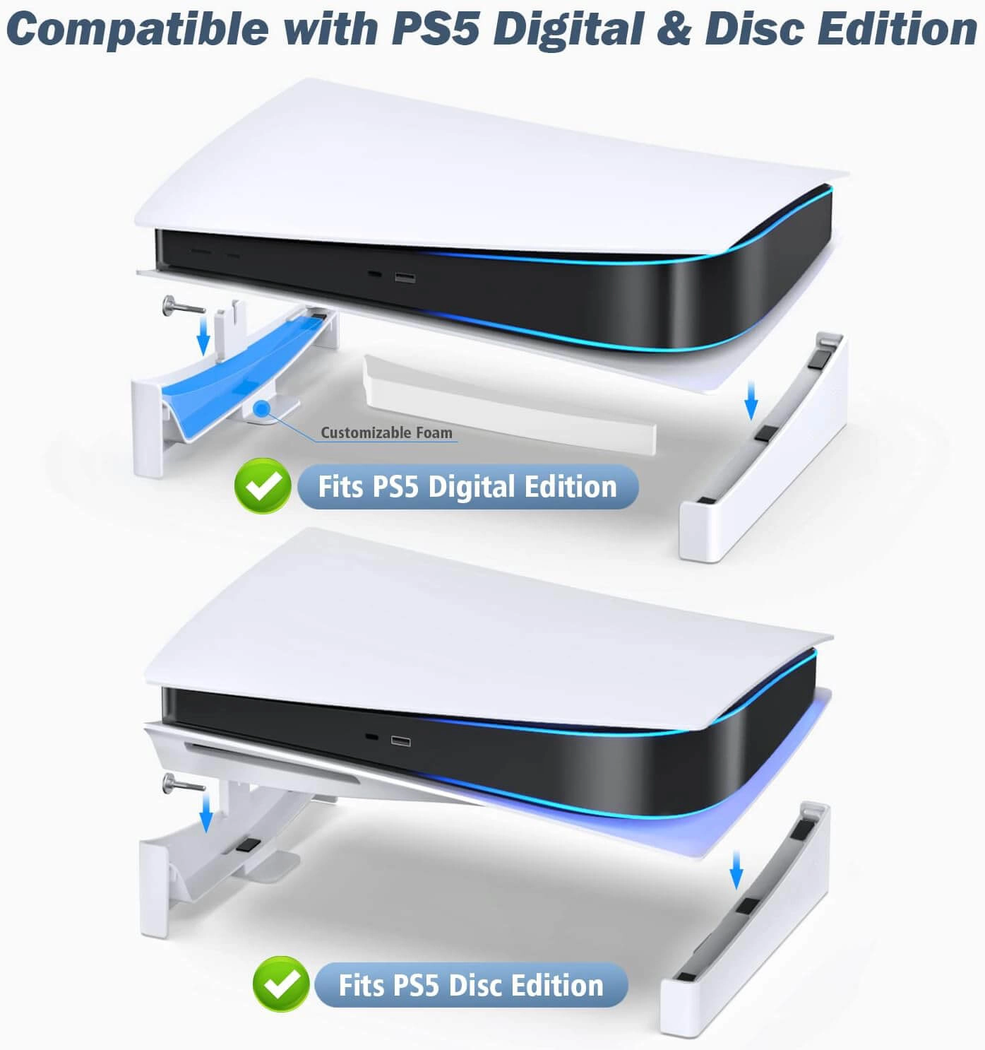 Oivo PS5 Horizontal Stand for Disc and Digital Version  for sale in Egypt from Games2Egypt