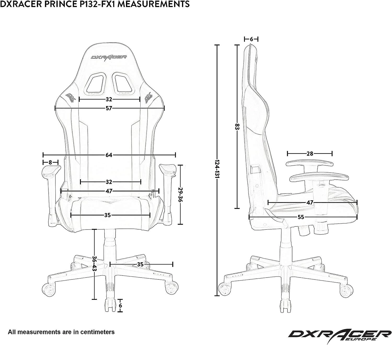 DXRACER Prince series Gaming Chair - Black and Blue  for sale in Egypt from Games2Egypt