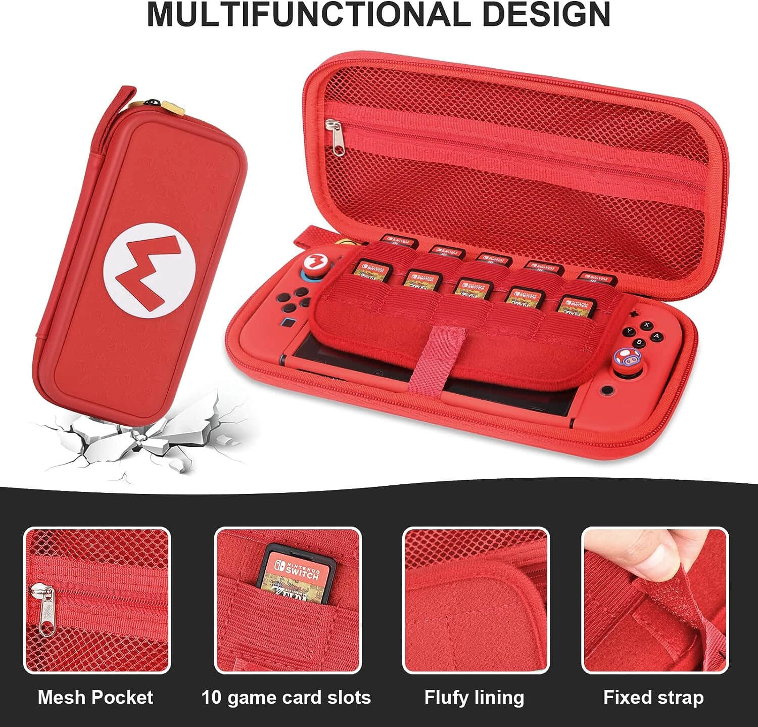 Super Mario (Logo) Traveler Case for Nintendo Switch and NSW OLED  for sale in Egypt from Games2Egypt