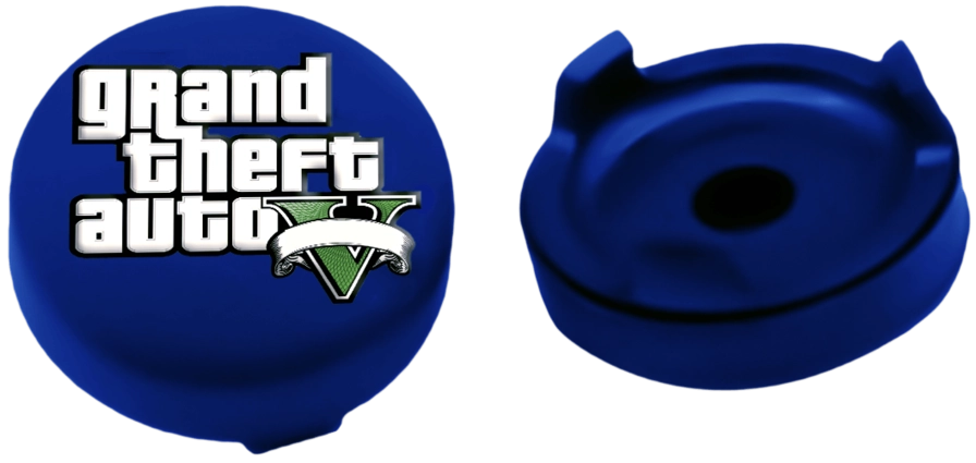 GTA V: Grand Theft Auto 5 Analog Freek and Grips for PS5 and PS4- Blue