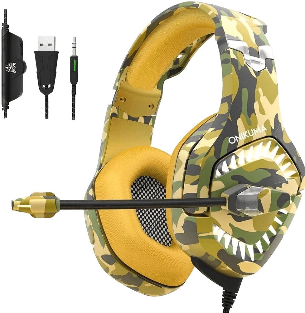 Onikuma K1B Pro Gaming Headset - Yellow Camouflage  for sale in Egypt from Games2Egypt