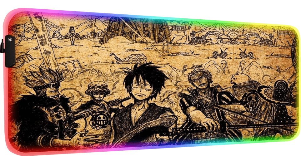 One Piece Logo RGB Gaming Mouse Pad