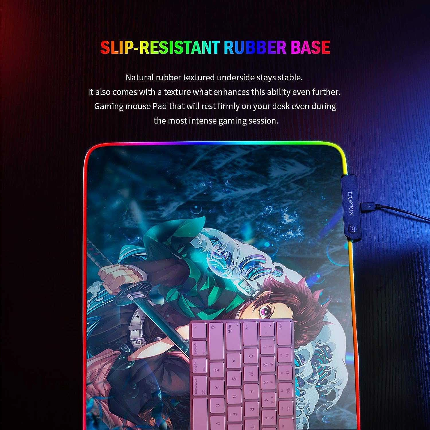 Demon Slayer RGB Gaming Mouse Pad - 80x30 cm (Large)  for sale in Egypt from Games2Egypt