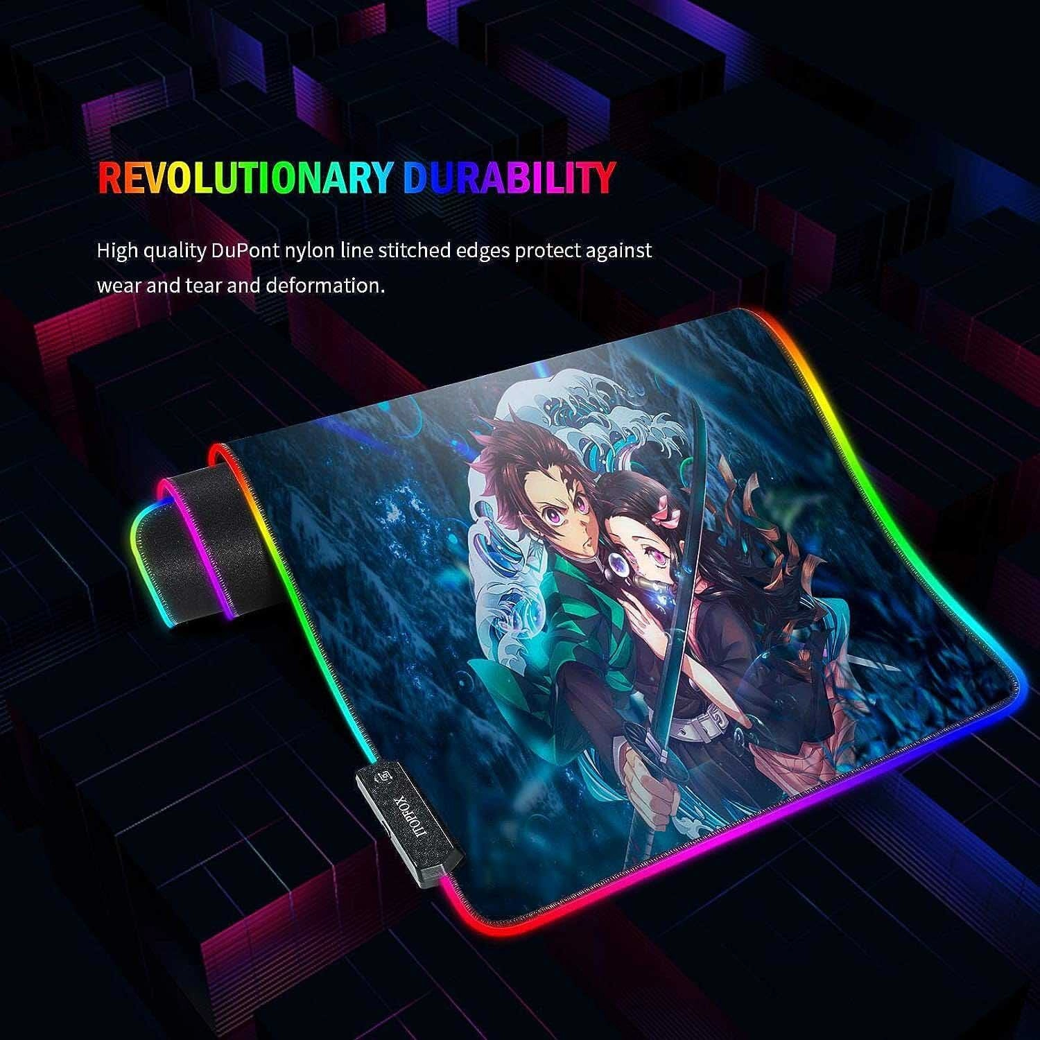 Demon Slayer RGB Gaming Mouse Pad - 80x30 cm (Large)  for sale in Egypt from Games2Egypt