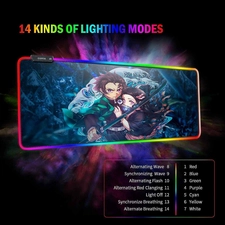 Demon Slayer RGB Gaming Mouse Pad - 80x30 cm (Large)  for sale in Egypt from Games2Egypt