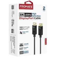 Promate DisplayPort Cable, Premium Ultra HD 8K - 2m   for sale in Egypt from Games2Egypt