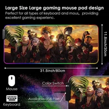 Naruto RGB Gaming Mouse Pad - 80x30 cm (XL)  for sale in Egypt from Games2Egypt