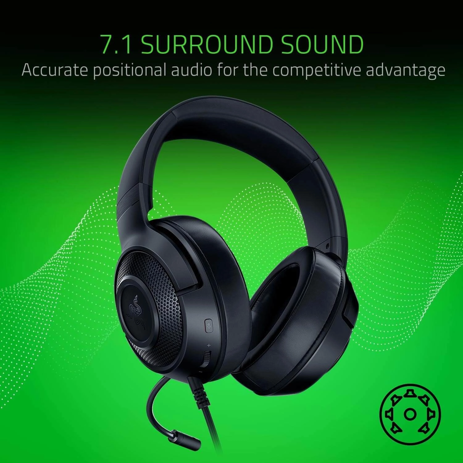 Razer Kraken X Essential Wired Gaming Headset - Black  for sale in Egypt from Games2Egypt