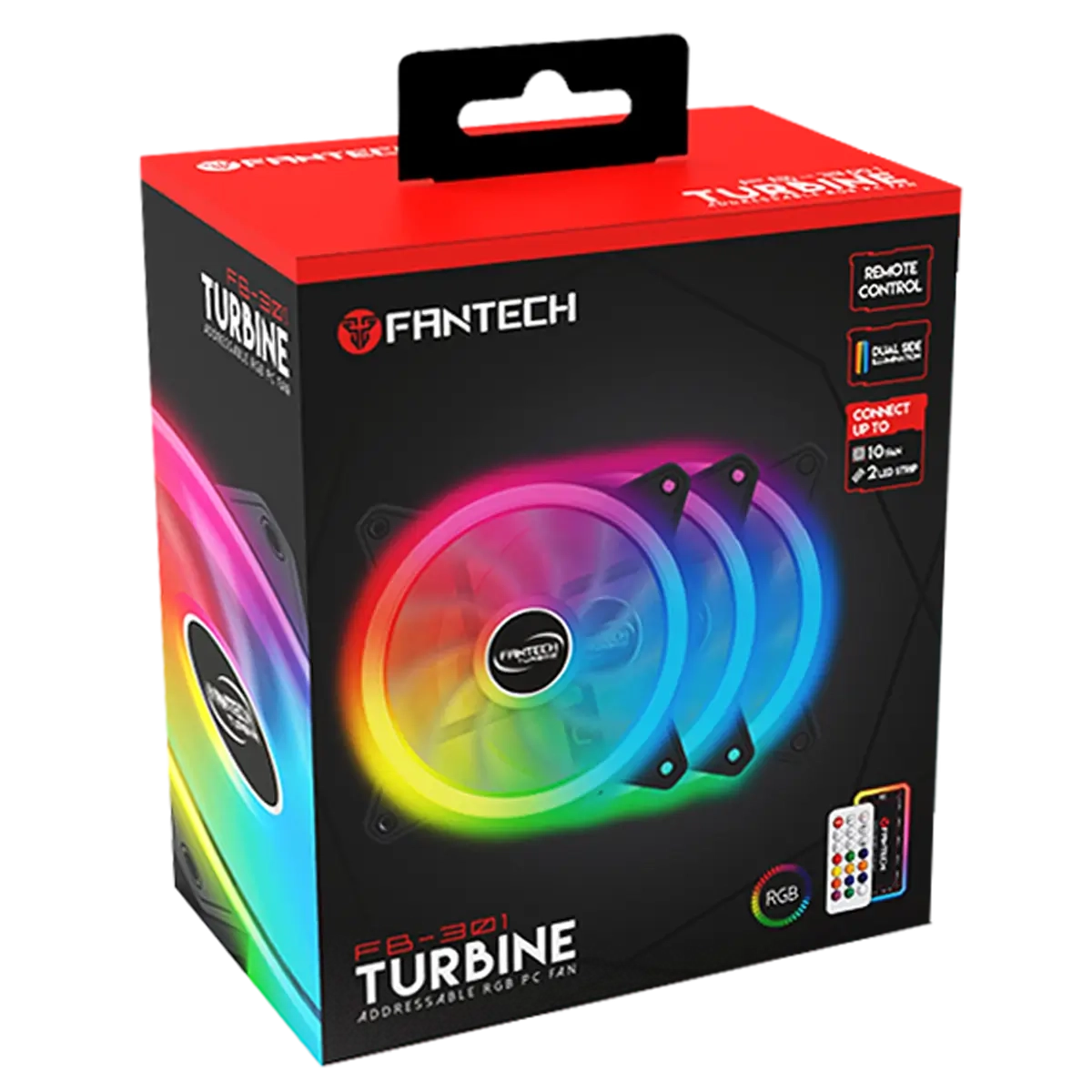 Fantech Turbine FB301 3 in 1 RGB PC Fan with Remote Control  for sale in Egypt from Games2Egypt