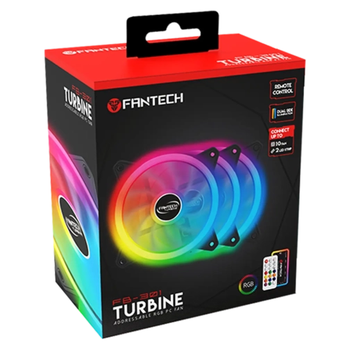 Fantech Turbine FB301 3 in 1 RGB PC Fan with Remote Control