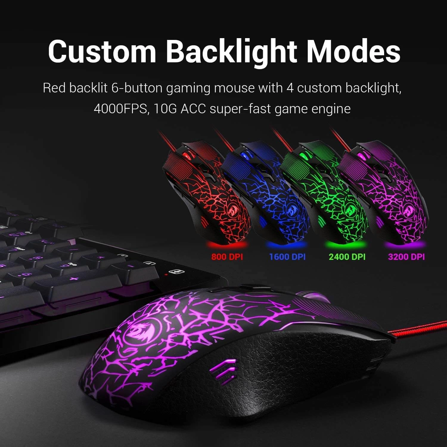 Redragon S107 Combo: Gaming Keyboard and Mouse with Mousepad   for sale in Egypt from Games2Egypt