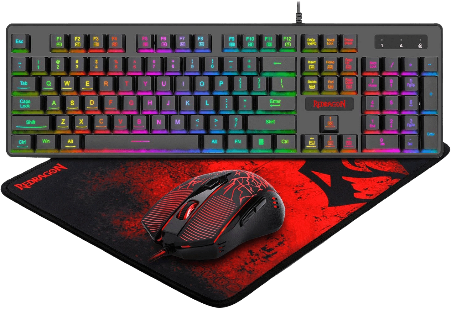 Redragon S107 Combo: Gaming Keyboard and Mouse with Mousepad   for sale in Egypt from Games2Egypt