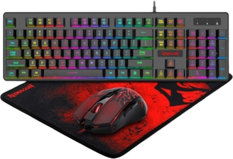 Redragon S107 Combo: Gaming Keyboard and Mouse with Mousepad   for sale in Egypt from Games2Egypt