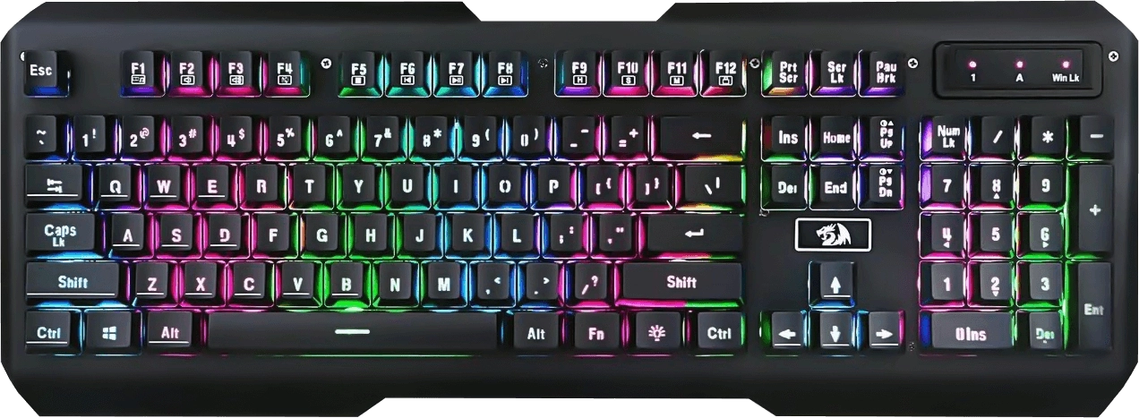 Redragon K506 Centaur Rainbow Backlit Wired Gaming Keyboard - Black  for sale in Egypt from Games2Egypt