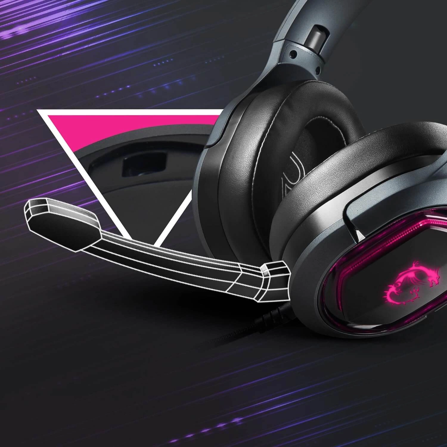 MSI IMMERSE GH50 RGB Gaming Headset - Black  for sale in Egypt from Games2Egypt