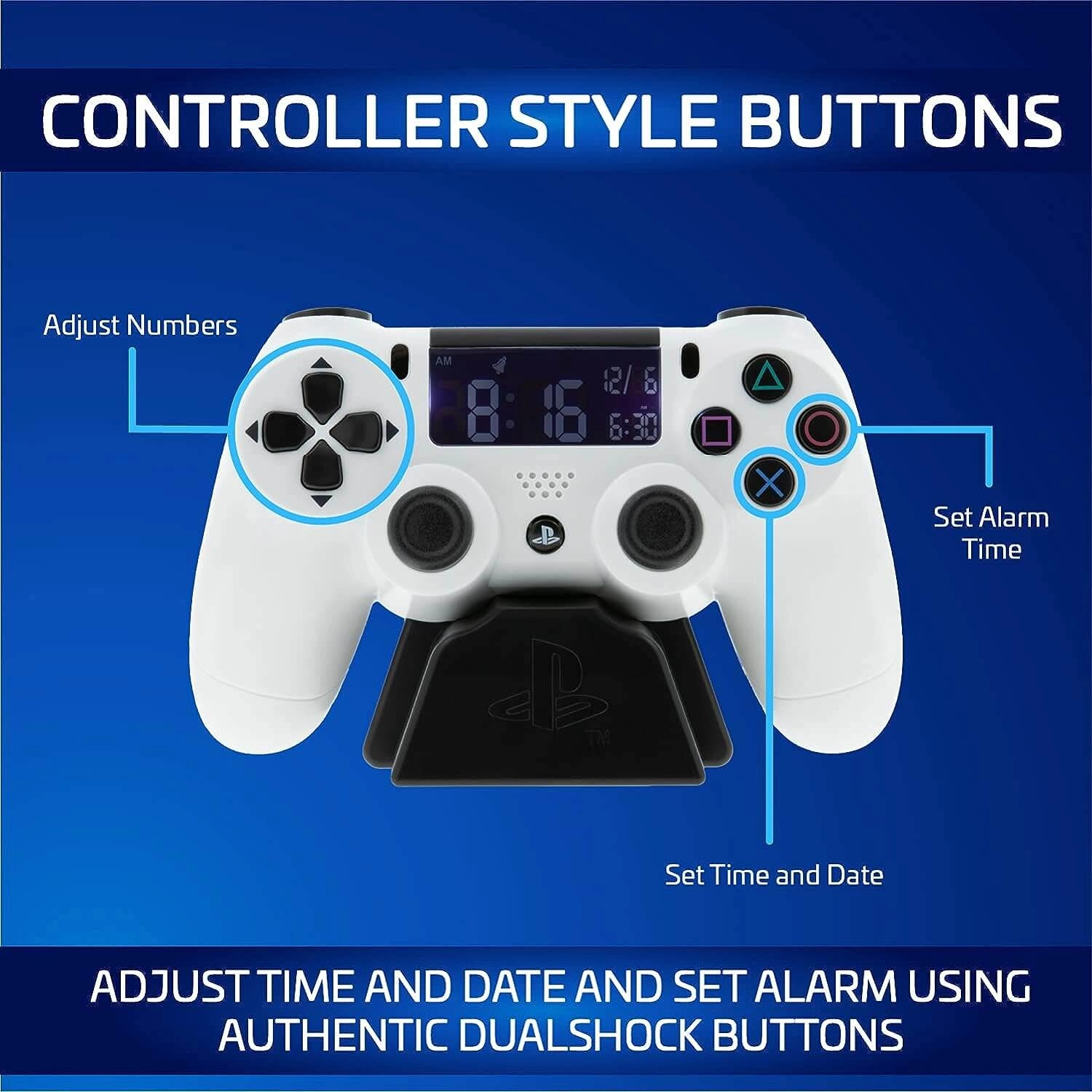 Paladone PS4 Controller Alarm Clock - White  for sale in Egypt from Games2Egypt