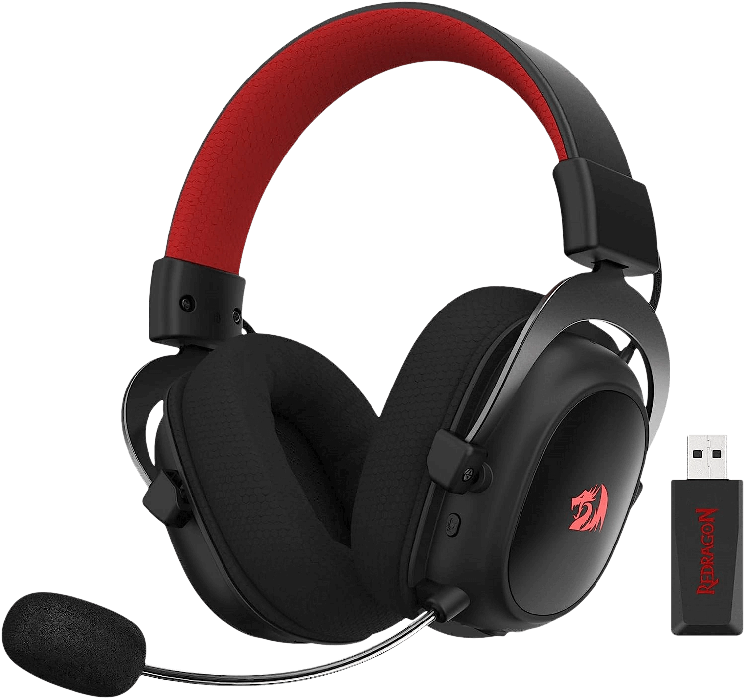 Redragon H510 PRO Zeus-X RGB Wireless Gaming Headset - Black and Red  for sale in Egypt from Games2Egypt