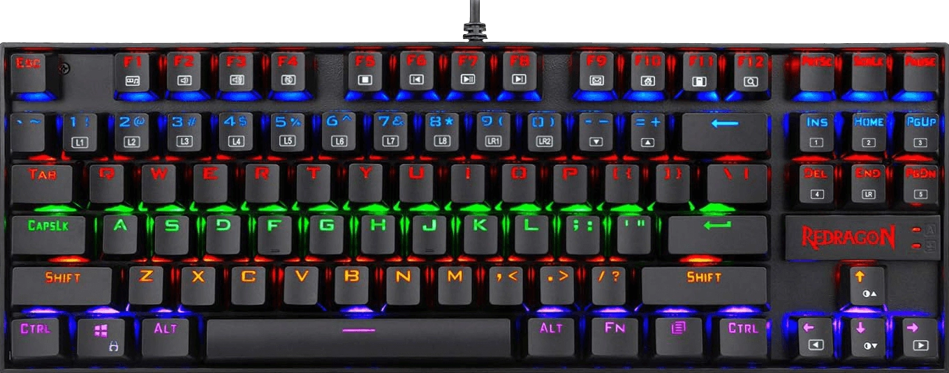 Redragon K552 Rainbow Kumara Mechanical Wired Gaming Keyboard - Red Linear Switch  for sale in Egypt from Games2Egypt