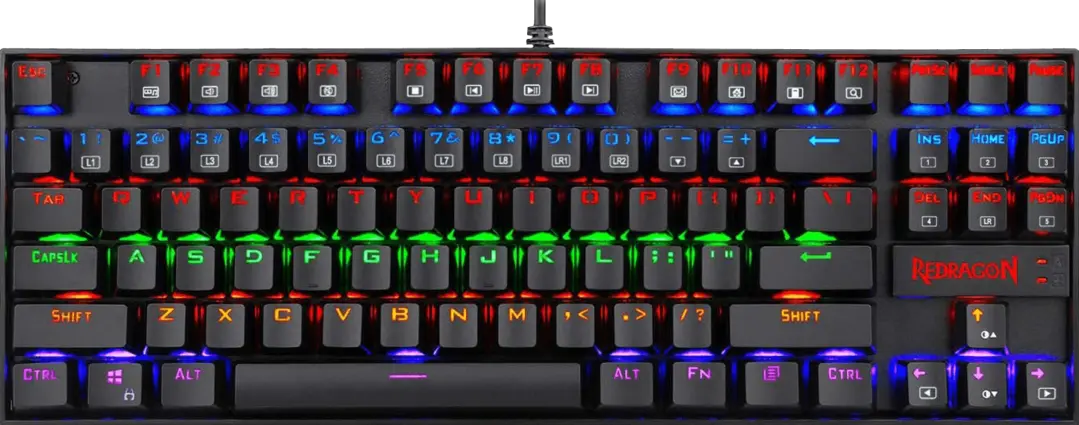 Redragon K552 Rainbow Kumara Mechanical Wired Gaming Keyboard - Red Linear Switch