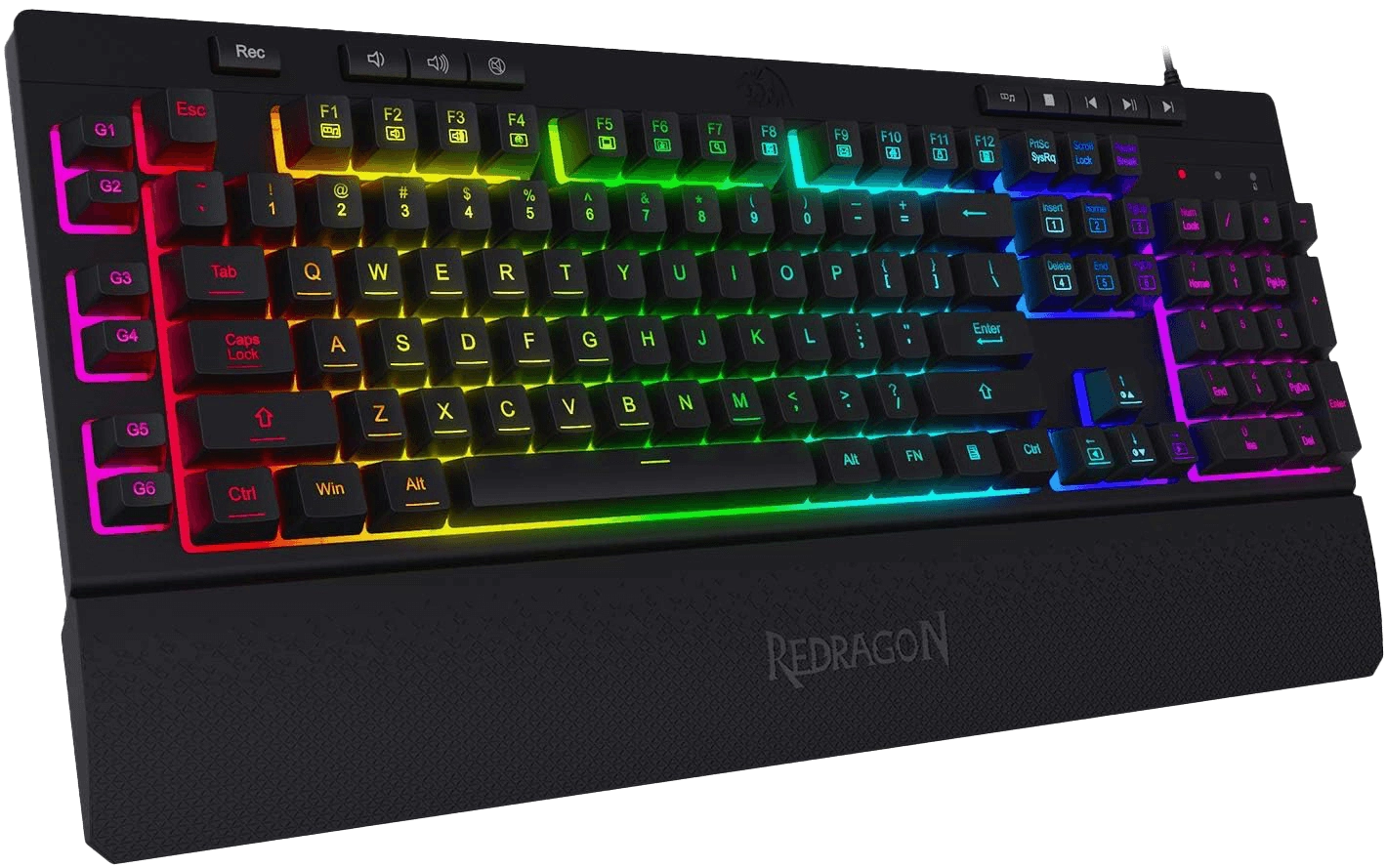 Redragon K512 SHIVA RGB Gaming Keyboard with Red Switches - Black  for sale in Egypt from Games2Egypt