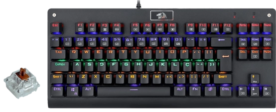 Redragon K568 DARK AVENGER Mechanical Wired Gaming Keyboard with Brown Switches -  for sale in Egypt from Games2Egypt