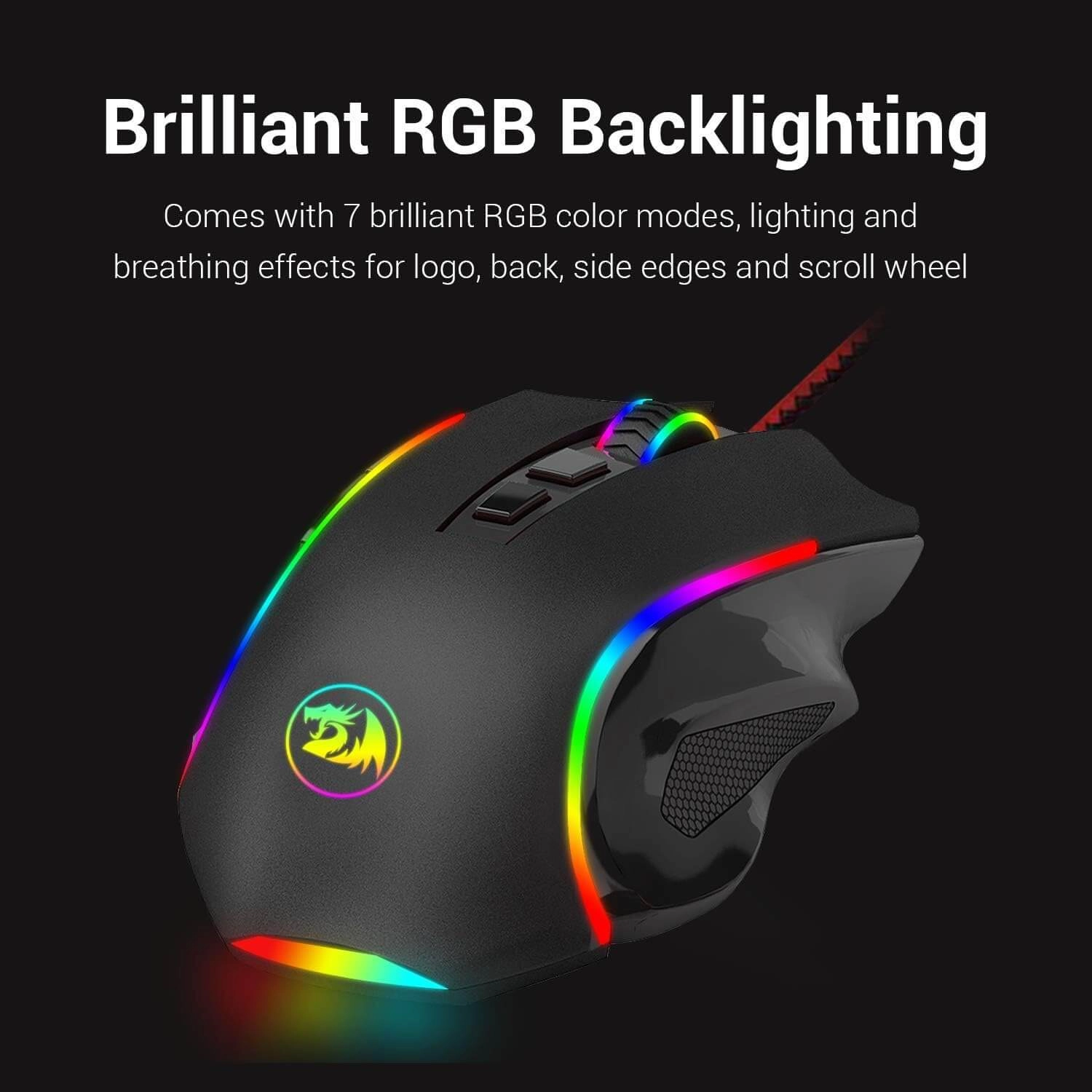 Redragon M602 Griffin RGB Wired Gaming Mouse - Black  for sale in Egypt from Games2Egypt