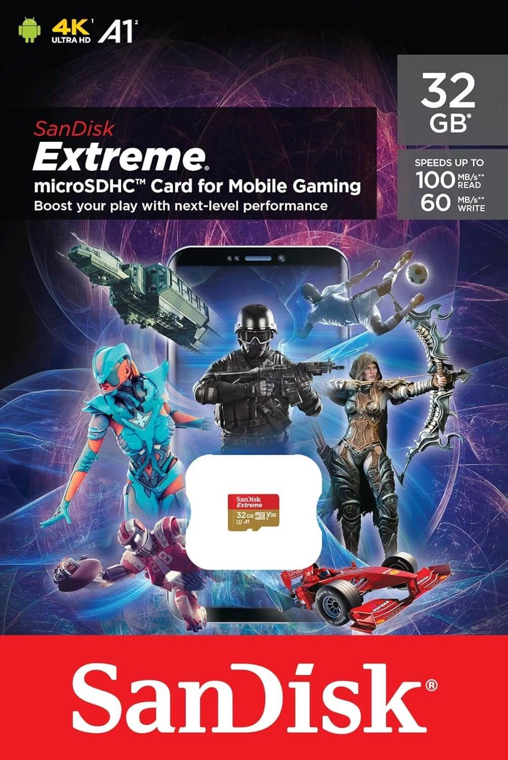 SanDisk Extreme microSD Card for Mobile Gaming - 32 GB  for sale in Egypt from Games2Egypt