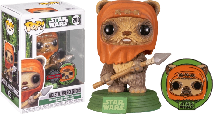 Funko Pop! Star Wars: ATG Wicket with Pin (Exc)   for sale in Egypt from Games2Egypt