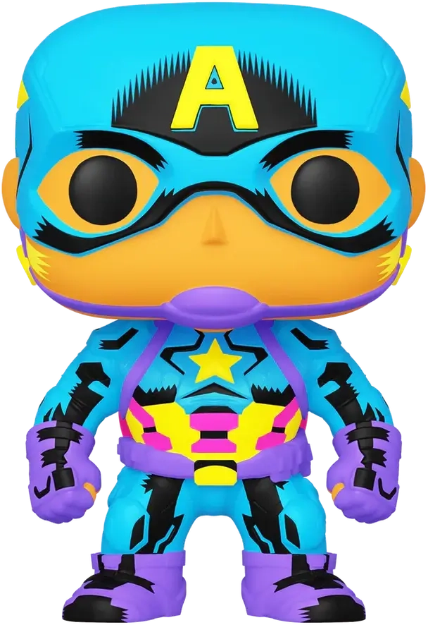 Funko Pop! Marvel: Black Light Captain America (Exc)  for sale in Egypt from Games2Egypt