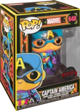 Funko Pop! Marvel: Black Light Captain America (Exc)  for sale in Egypt from Games2Egypt