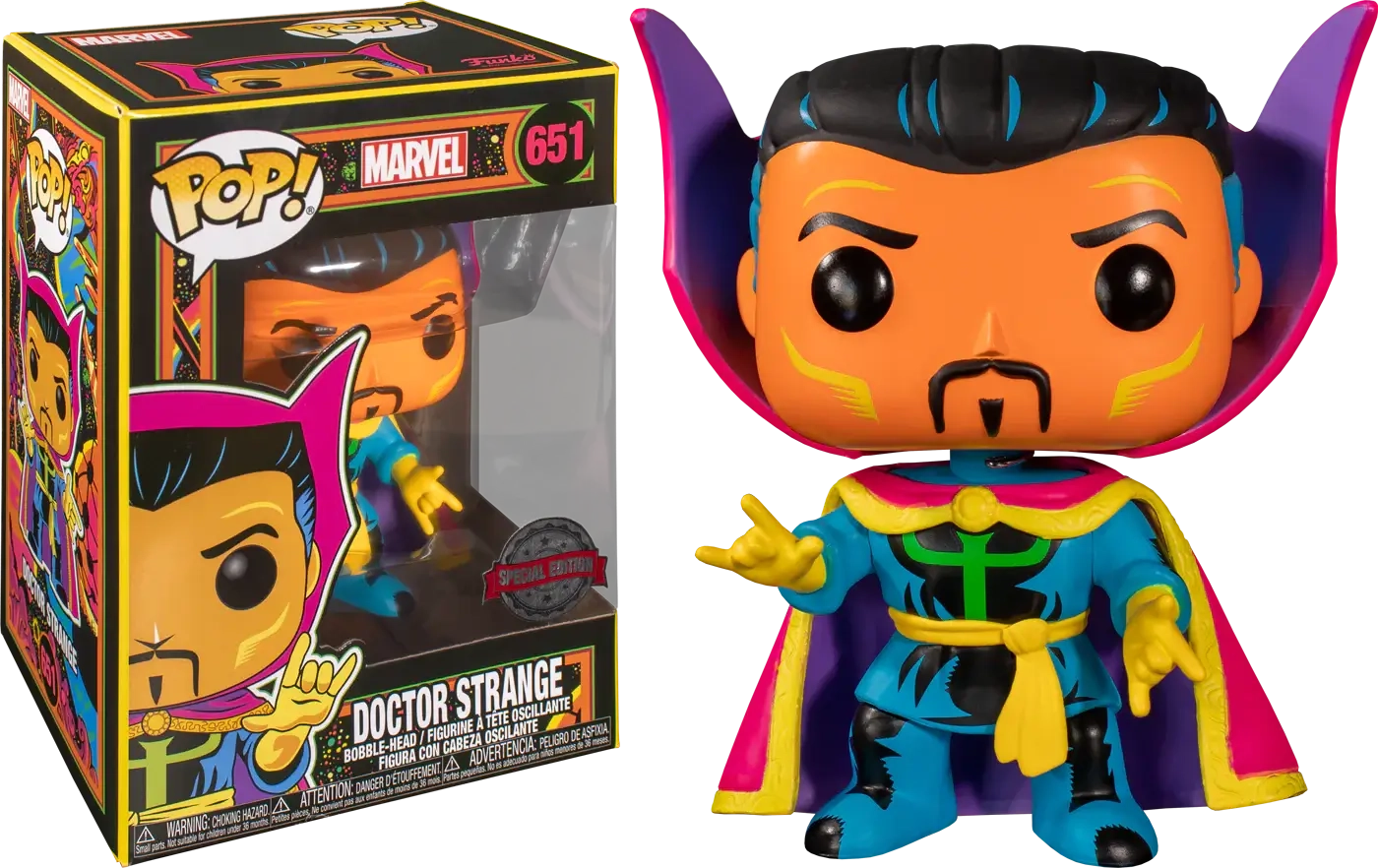 Funko Pop! Marvel: Black Light Dr. Strange (Exc)  for sale in Egypt from Games2Egypt