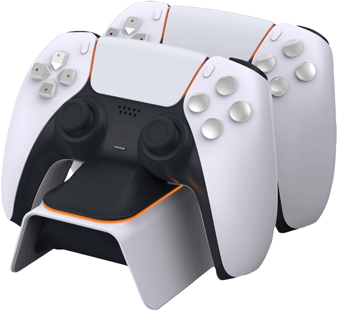 DOBE Dual Charging Dock for PS5 Controllers - White  for sale in Egypt from Games2Egypt