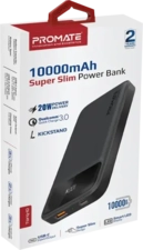 Promate Torq-10 (USB and Type C) Power Bank - Black  for sale in Egypt from Games2Egypt