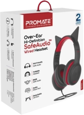 Promate Kids Wired Simba Headset - Black  for sale in Egypt from Games2Egypt