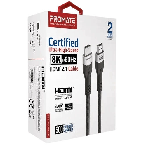 Promate PRIMELINK HDMI 2.1 Cable 8k (5M)  for sale in Egypt from Games2Egypt