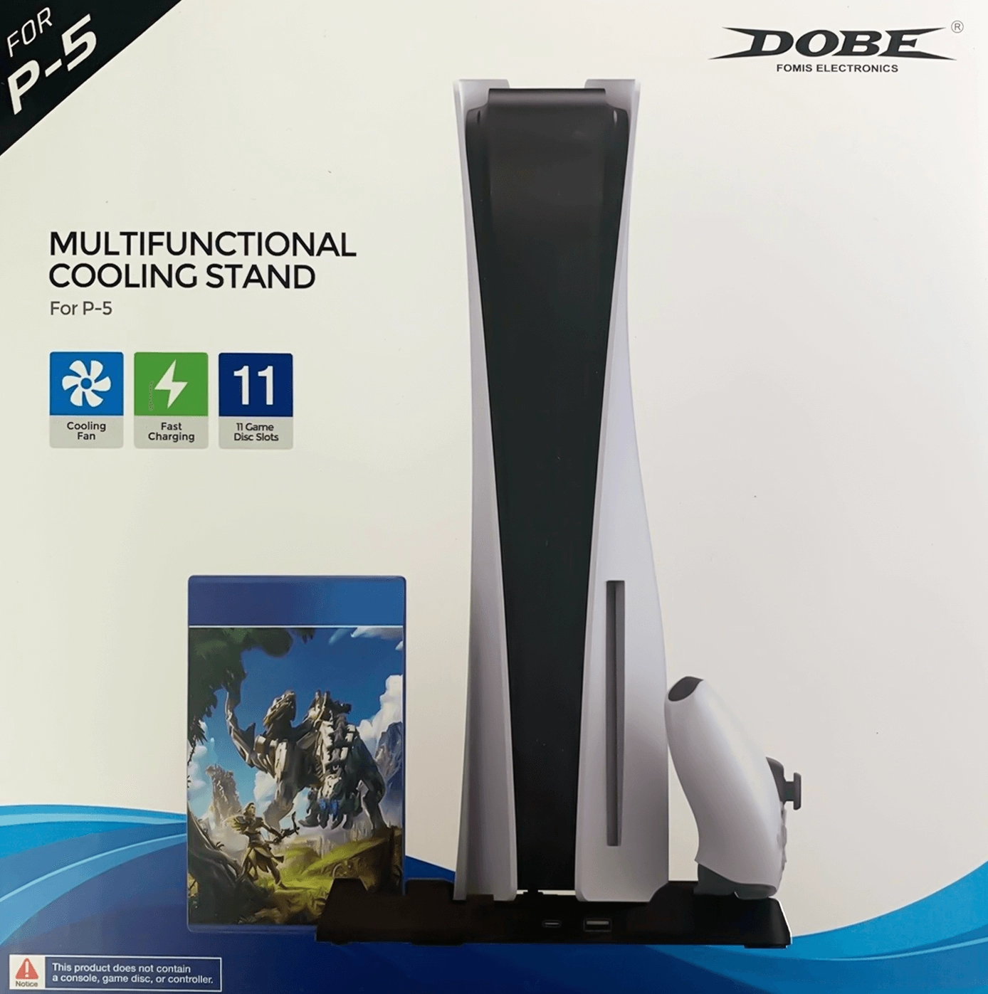 Dobe Cooling Stand with Dual Charging Dock for PS5 Console (Digital and Physical) - Black  for sale in Egypt from Games2Egypt